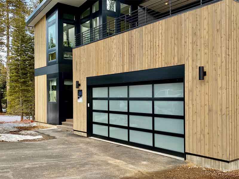 Full view aluminum garage door